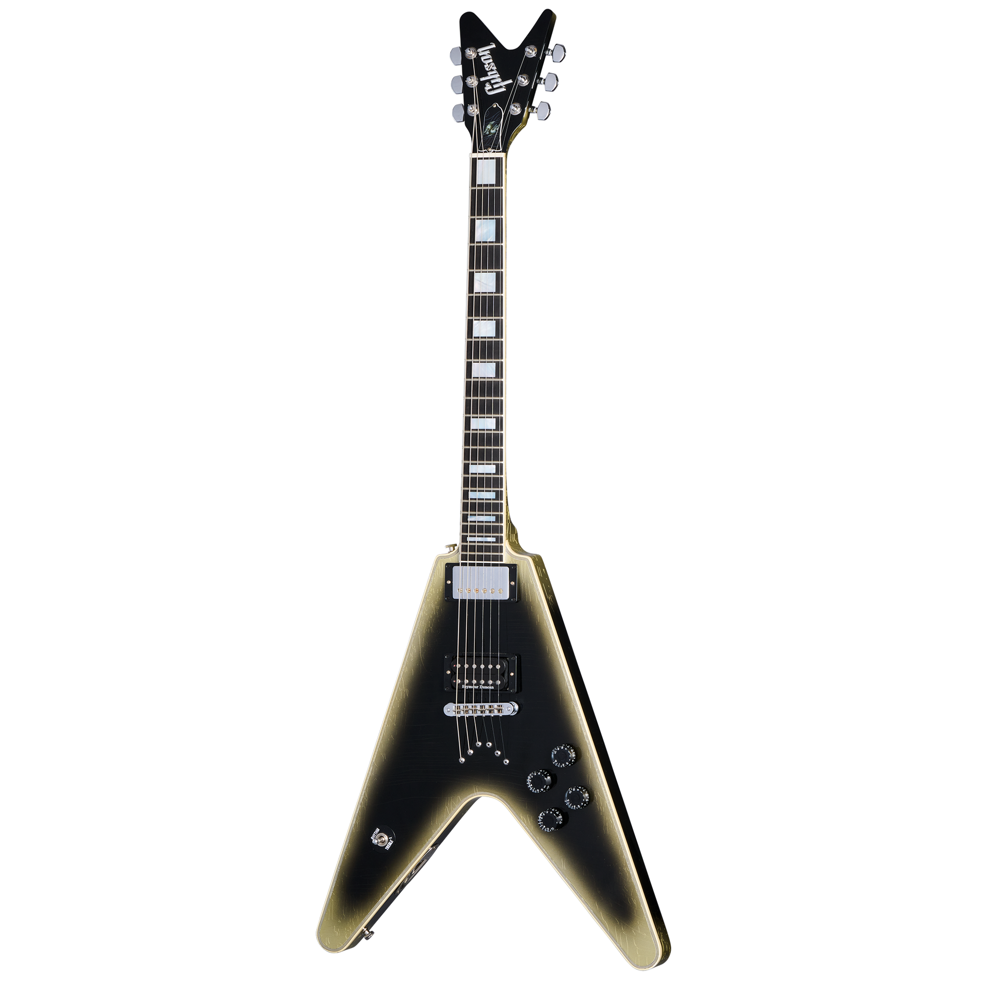 Gibson Custom Adam Jones Flying V Collector's Edition, Reverse Antique Silverburst