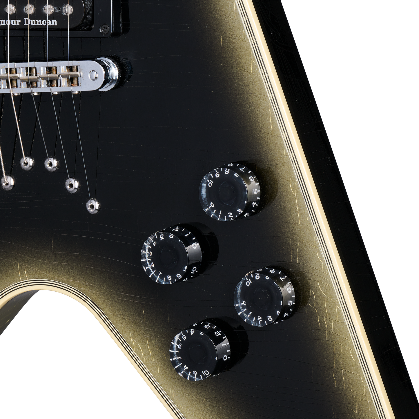 Gibson Custom Adam Jones Flying V Collector's Edition, Reverse Antique Silverburst
