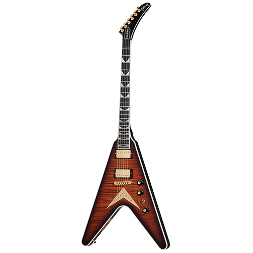 Gibson Custom Dave Mustaine Flying V EXP Limited Edition, Red Amber Burst
