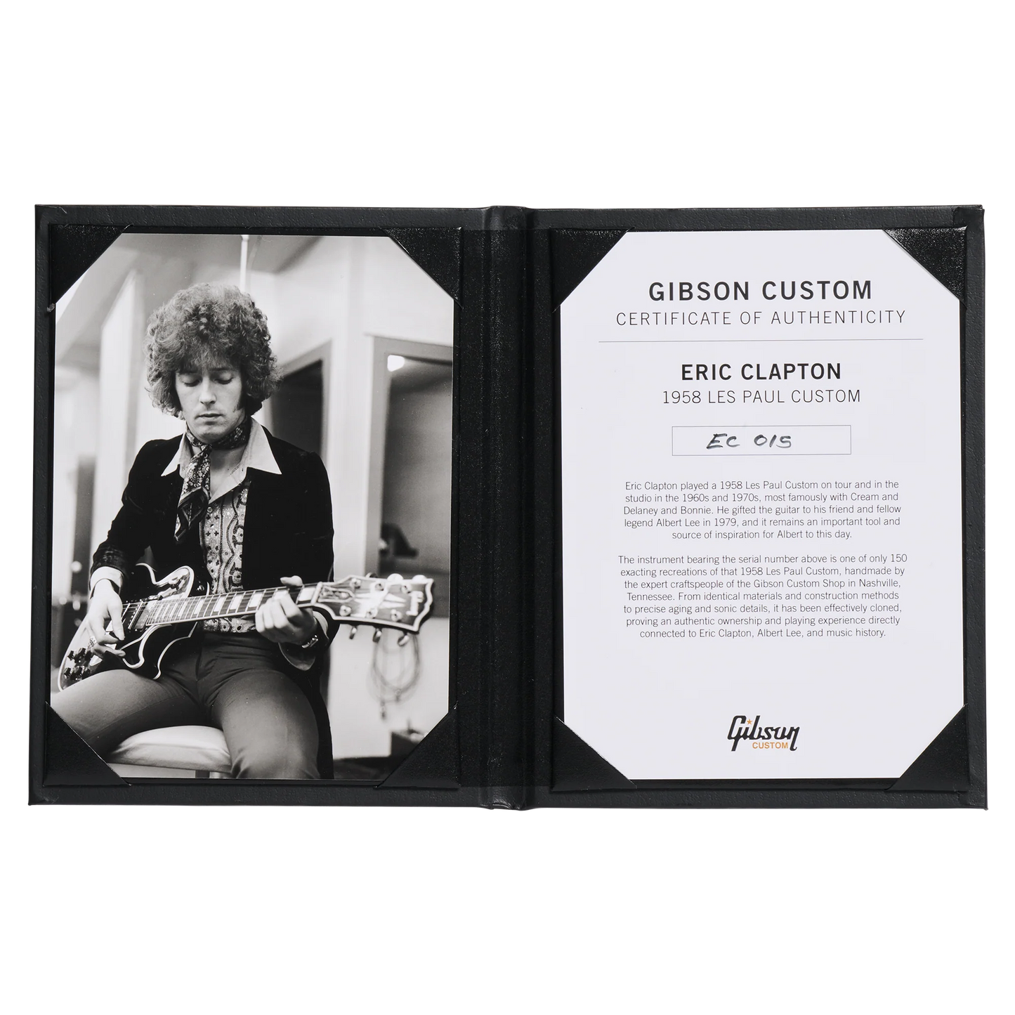 Gibson Custom Eric Clapton 1958 Les Paul Custom, Ebony