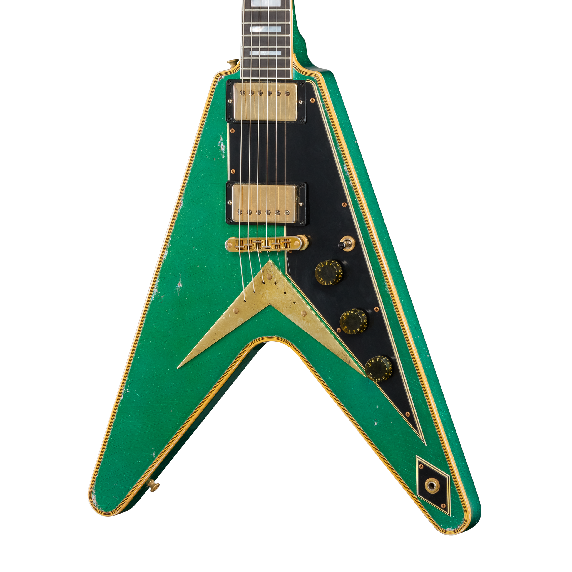 Gibson Custom LE Flying V Custom, Heavy Aged, Teal Sparkle