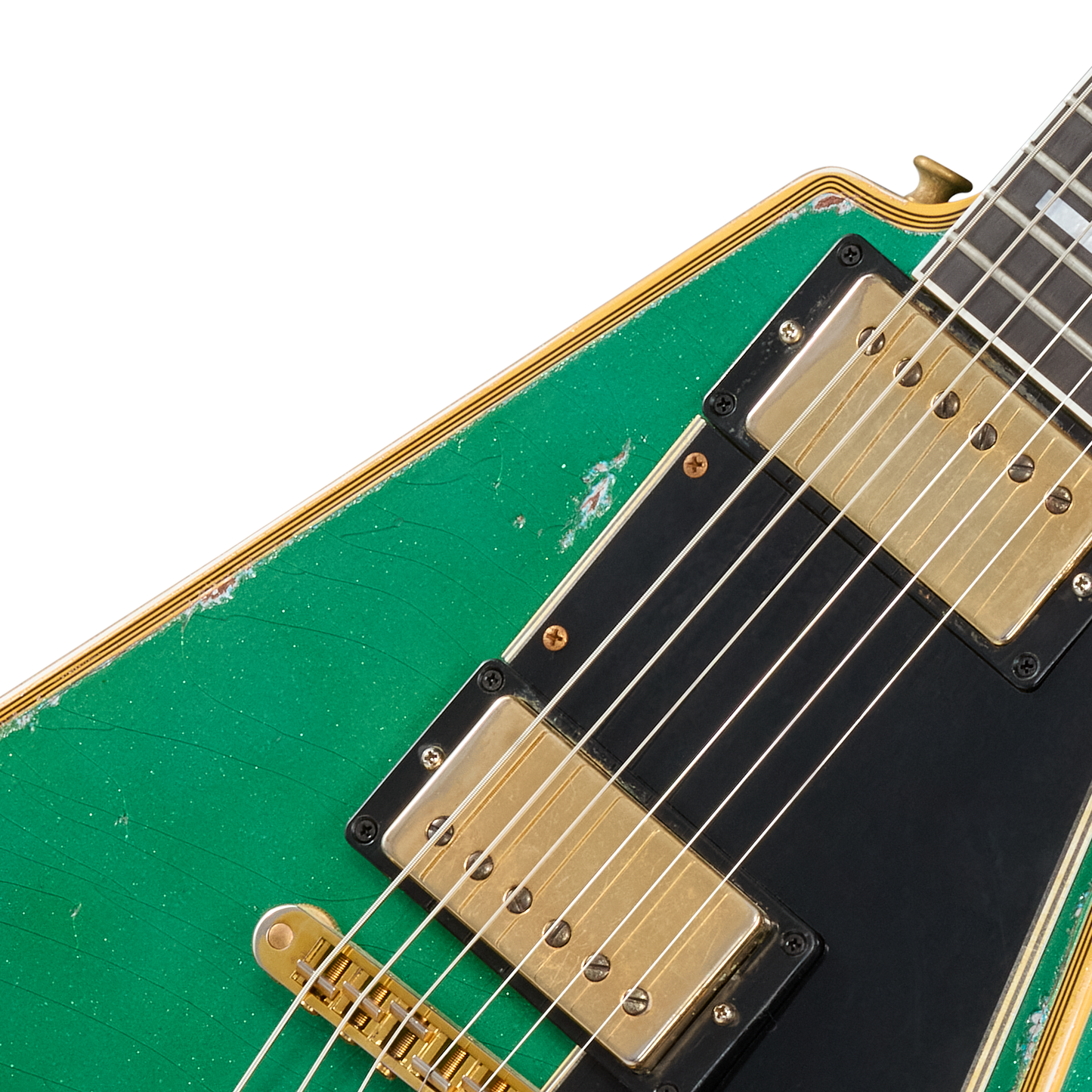 Gibson Custom LE Flying V Custom, Heavy Aged, Teal Sparkle