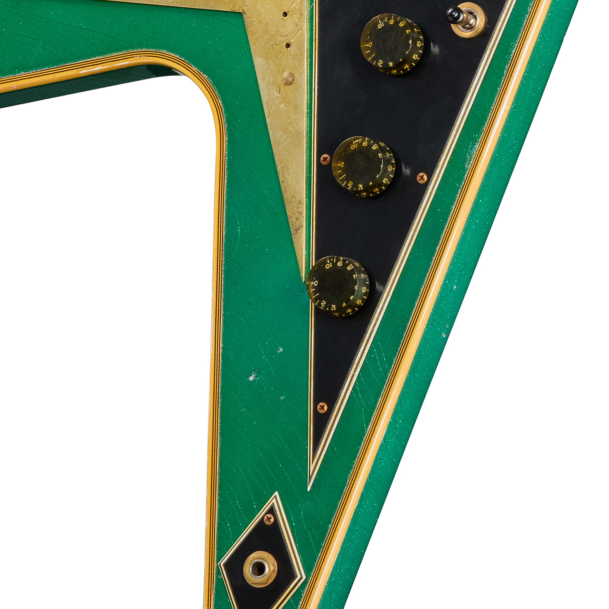 Gibson Custom LE Flying V Custom, Heavy Aged, Teal Sparkle