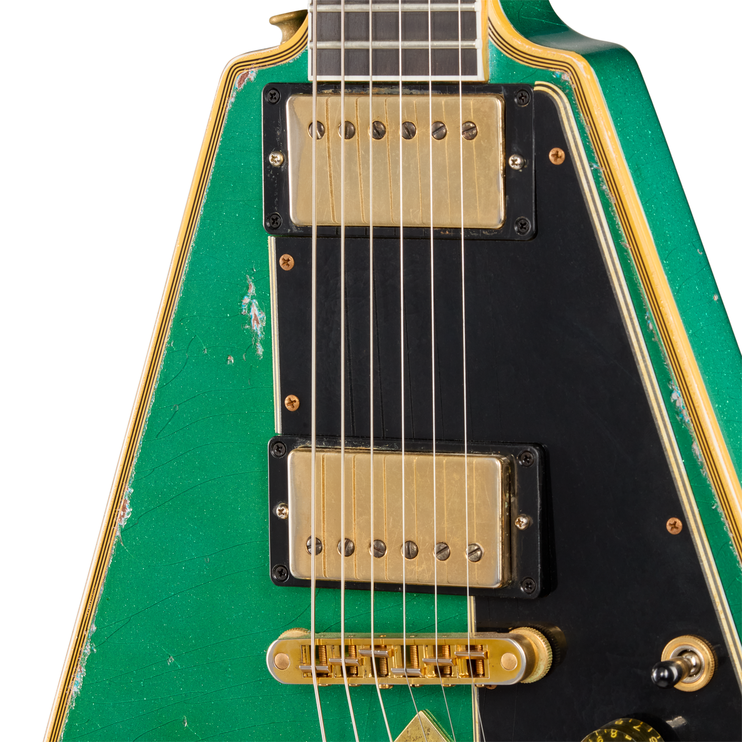 Gibson Custom LE Flying V Custom, Heavy Aged, Teal Sparkle