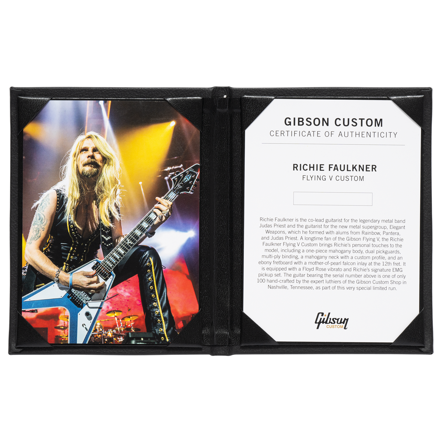 Gibson Custom Richie Faulkner Flying V Custom, Pelham Blue