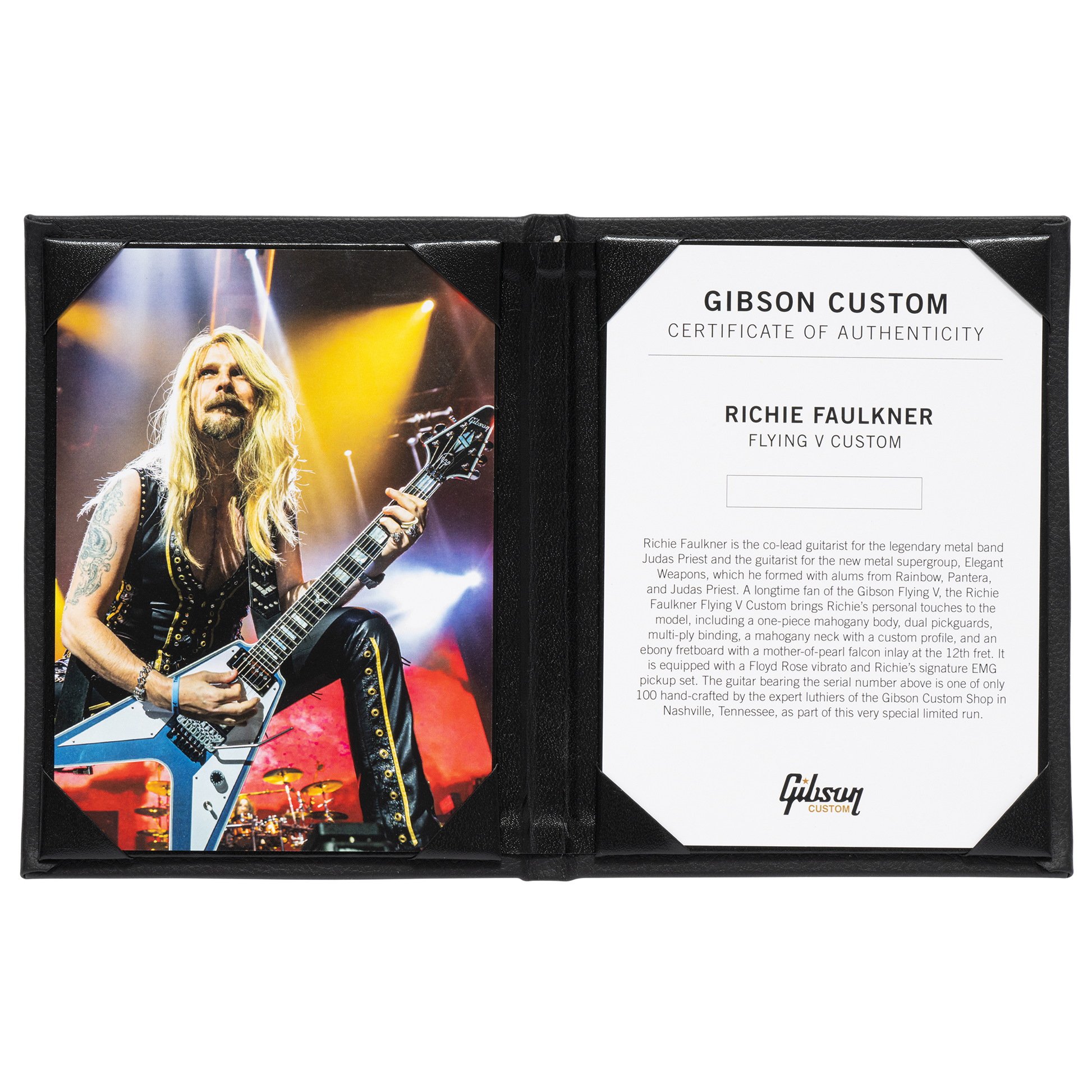 Gibson Custom Richie Faulkner Flying V Custom, Pelham Blue
