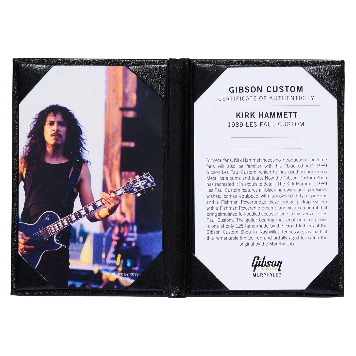 Gibson Custom Kirk Hammett 1989 Les Paul Custom, Ebony