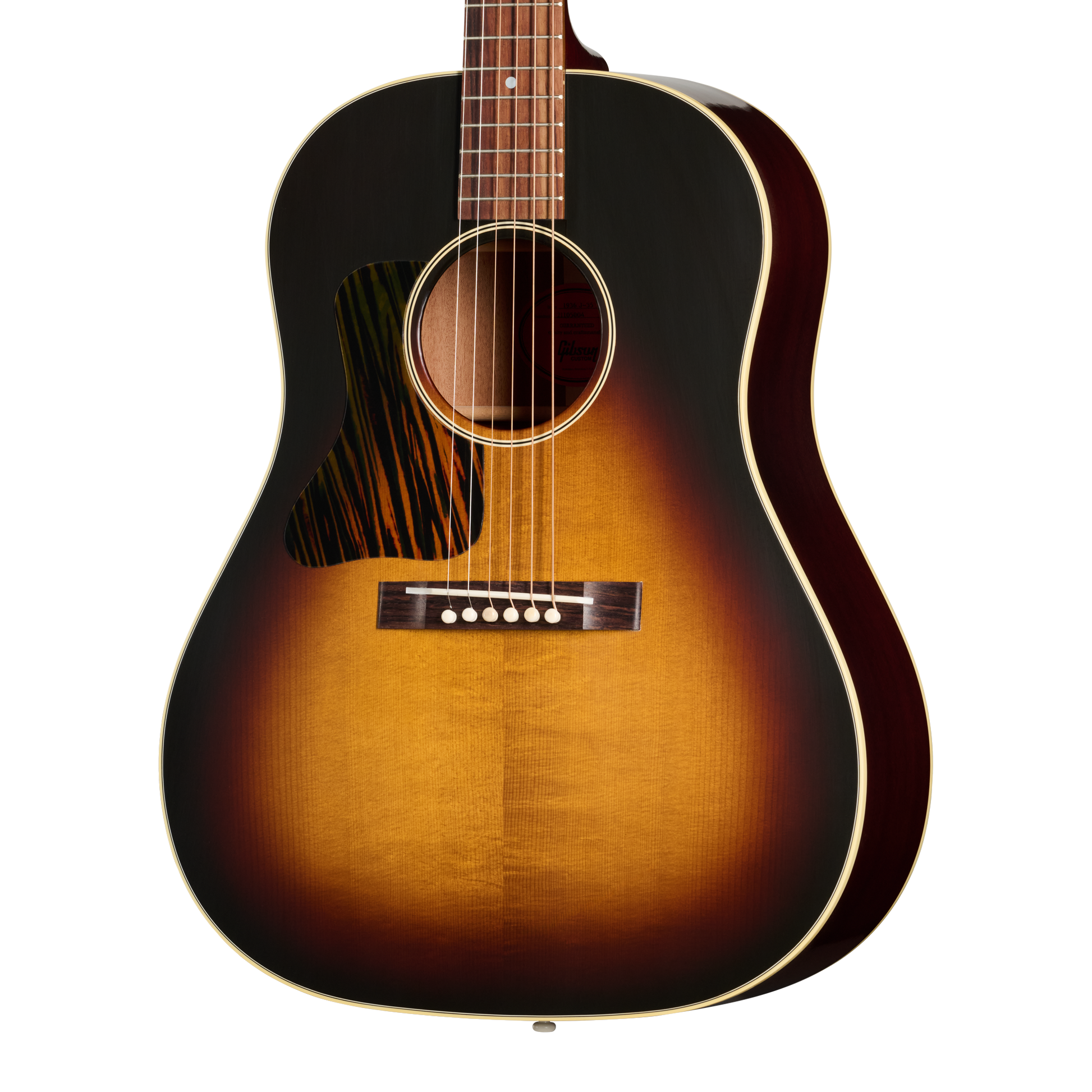 Gibson Custom 1936 J-35 Reissue, Left-Handed, Vintage Sunburst