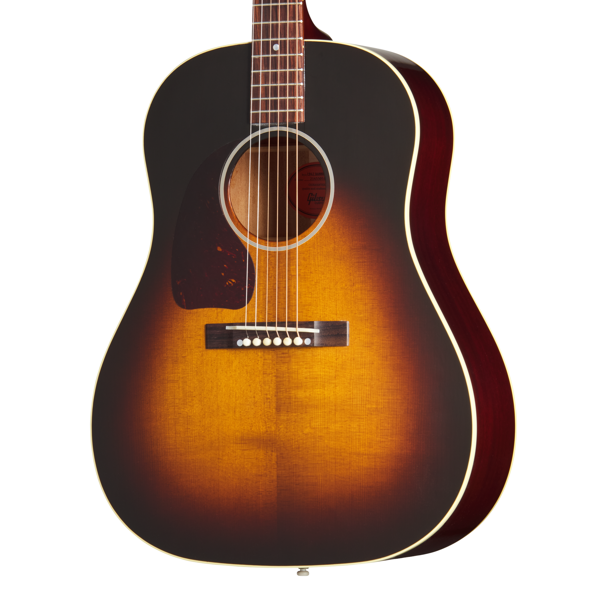 Gibson Custom 1942 Banner J-45 Reissue, Left-Handed, Vintage Sunburst