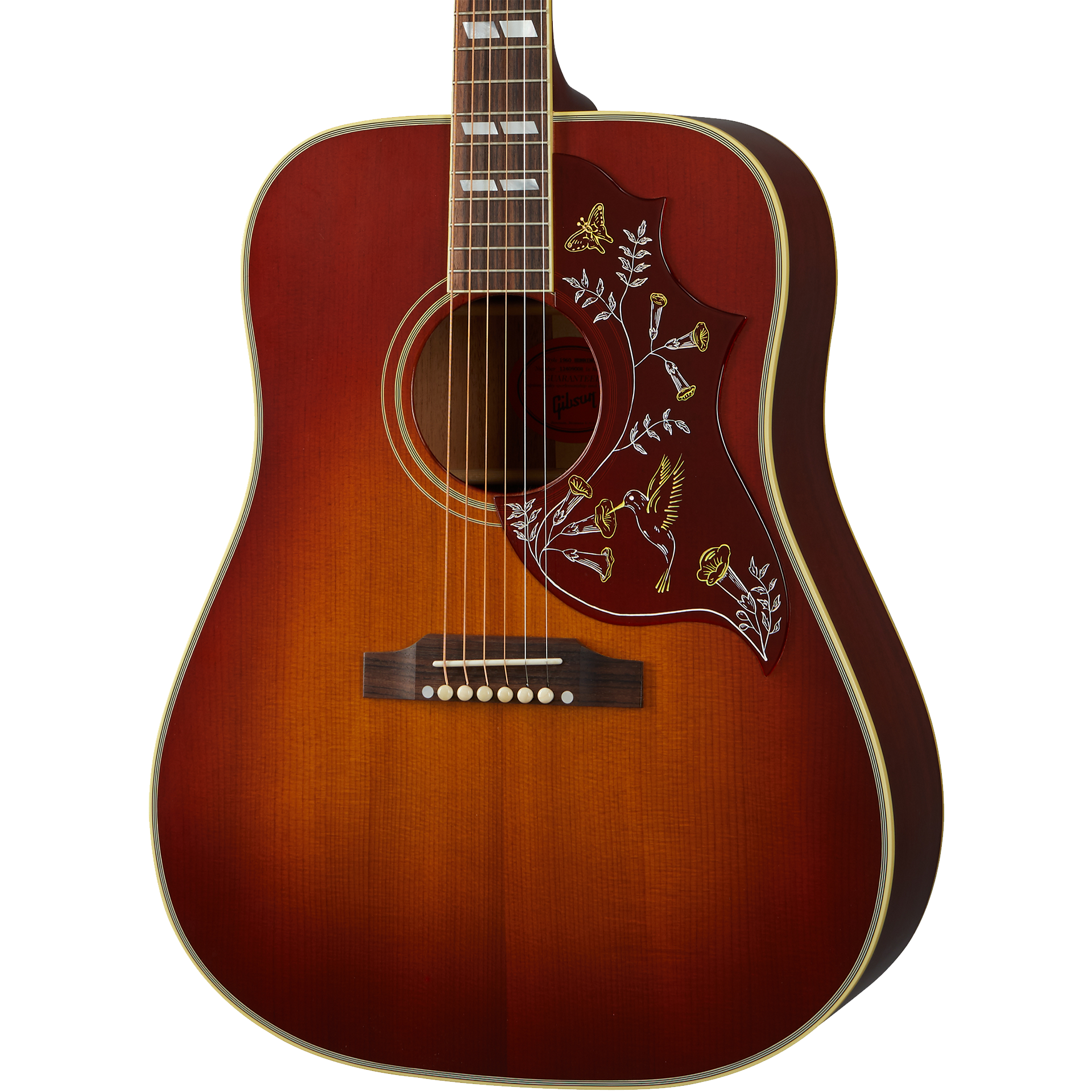 Gibson 1960 Hummingbird Fixed Bridge Acoustic Guitar, Heritage Cherry Sunburst
