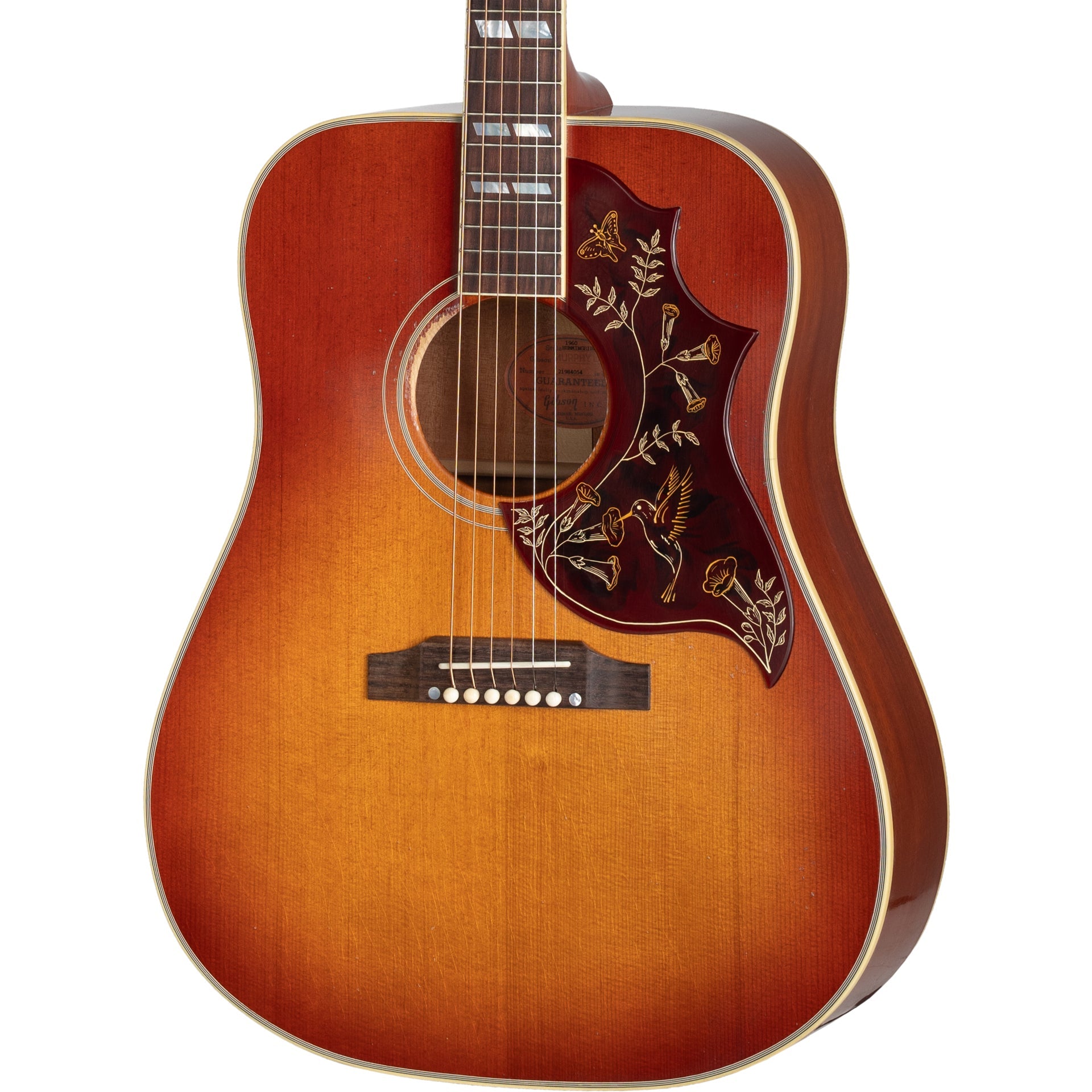 Gibson 1960 Hummingbird Acoustic Guitar - Heritage Cherry Sunburst Light Aged