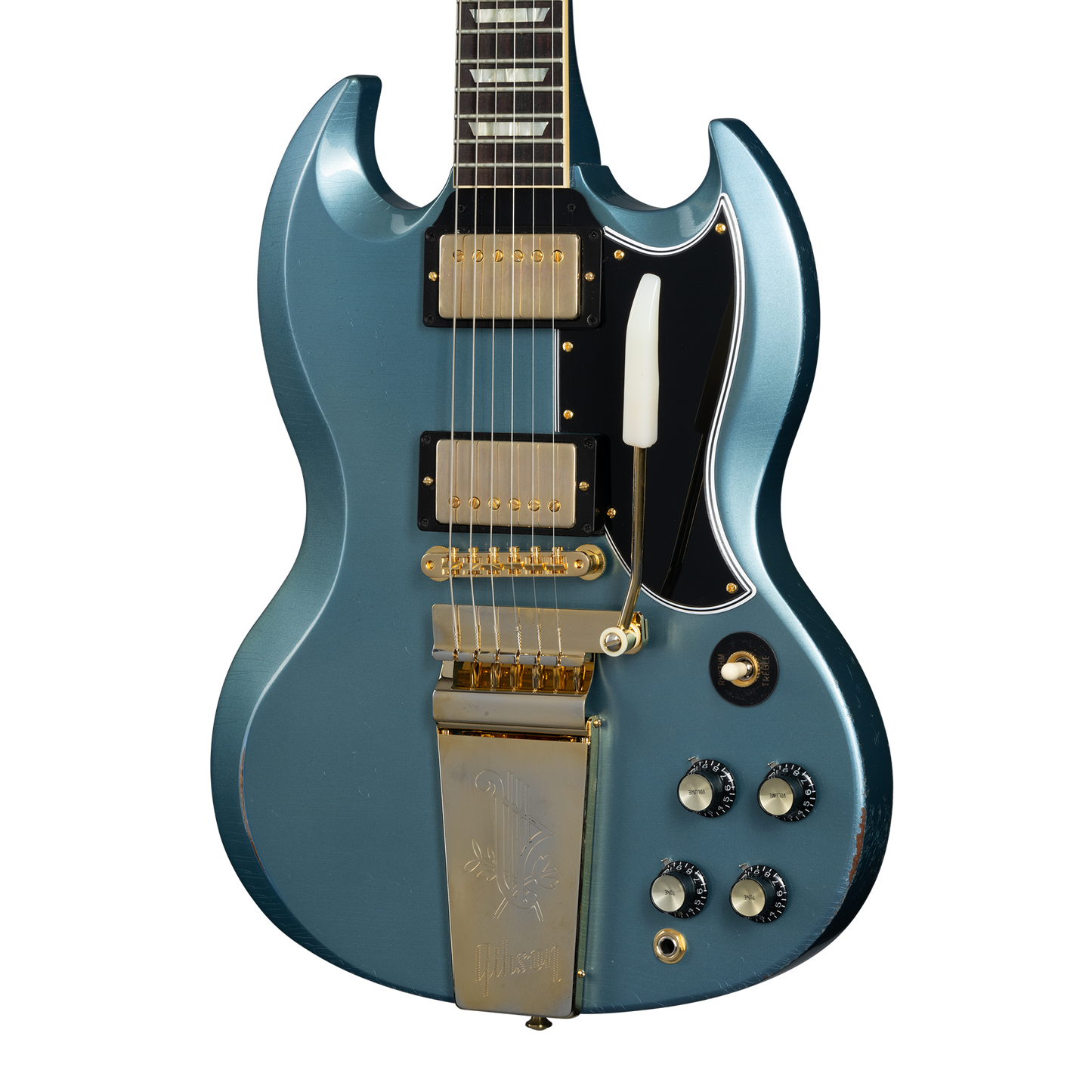 Gibson Custom 1964 SG Standard Reissue with Maestro, Light Aged, Antique Pelham Blue