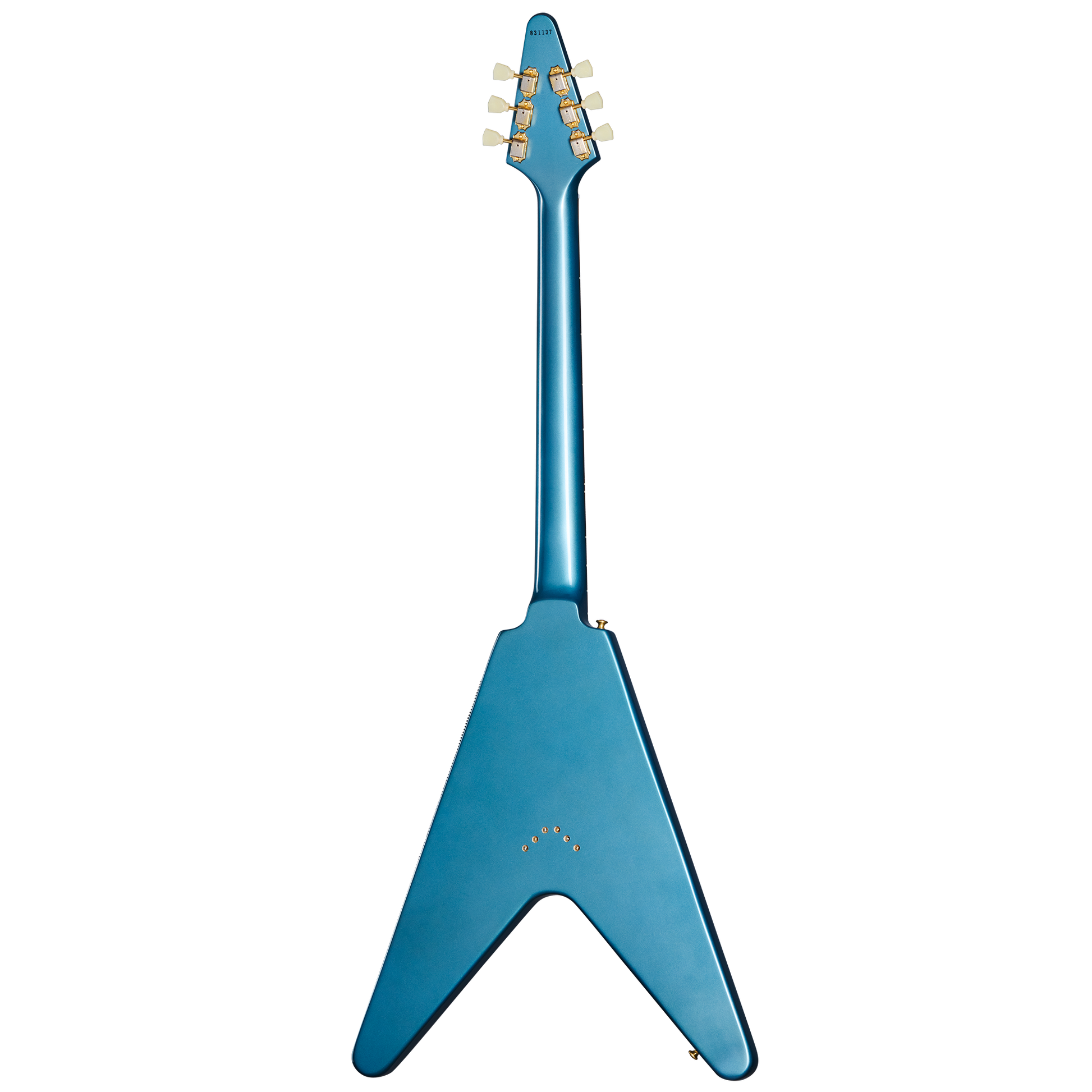 Gibson Custom 1958 Korina Flying V (White Pickguard), Exclusive, Antique Pelham Blue VOS