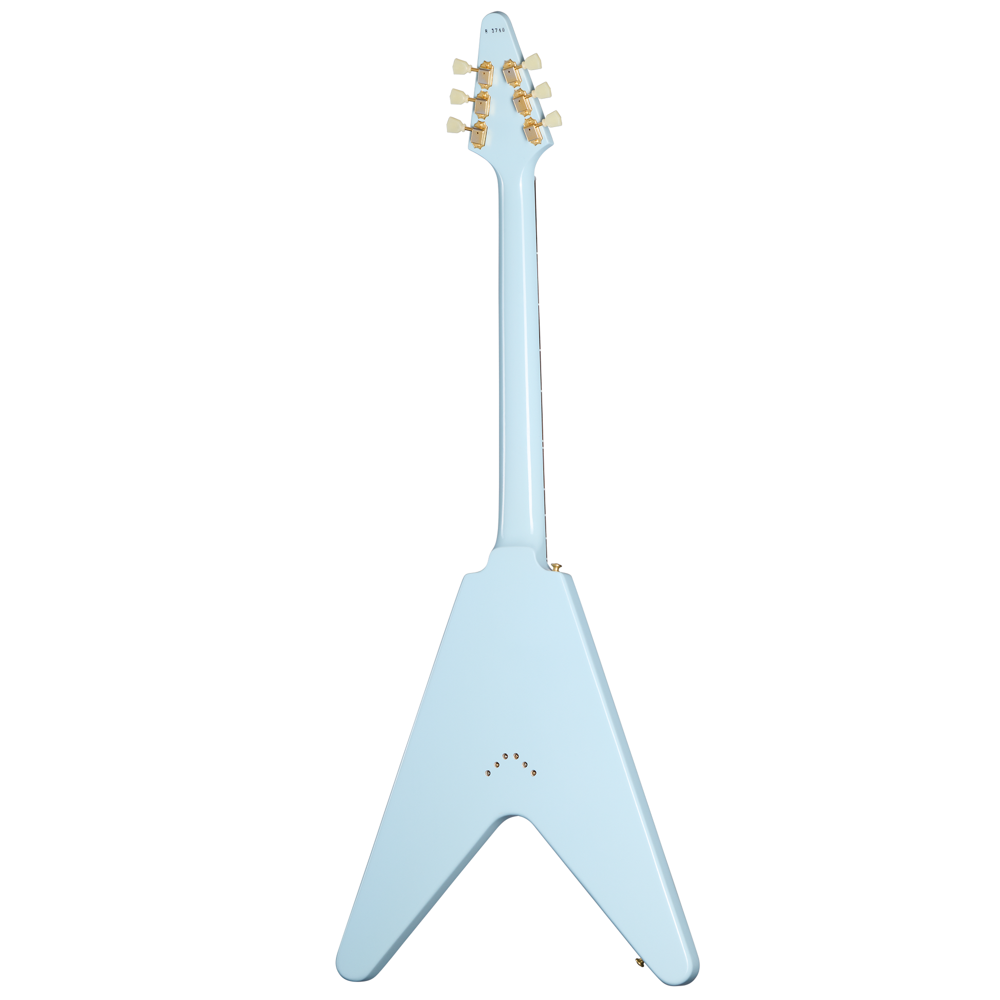 Gibson Custom 1958 Korina Flying V Reissue, Frost Blue VOS