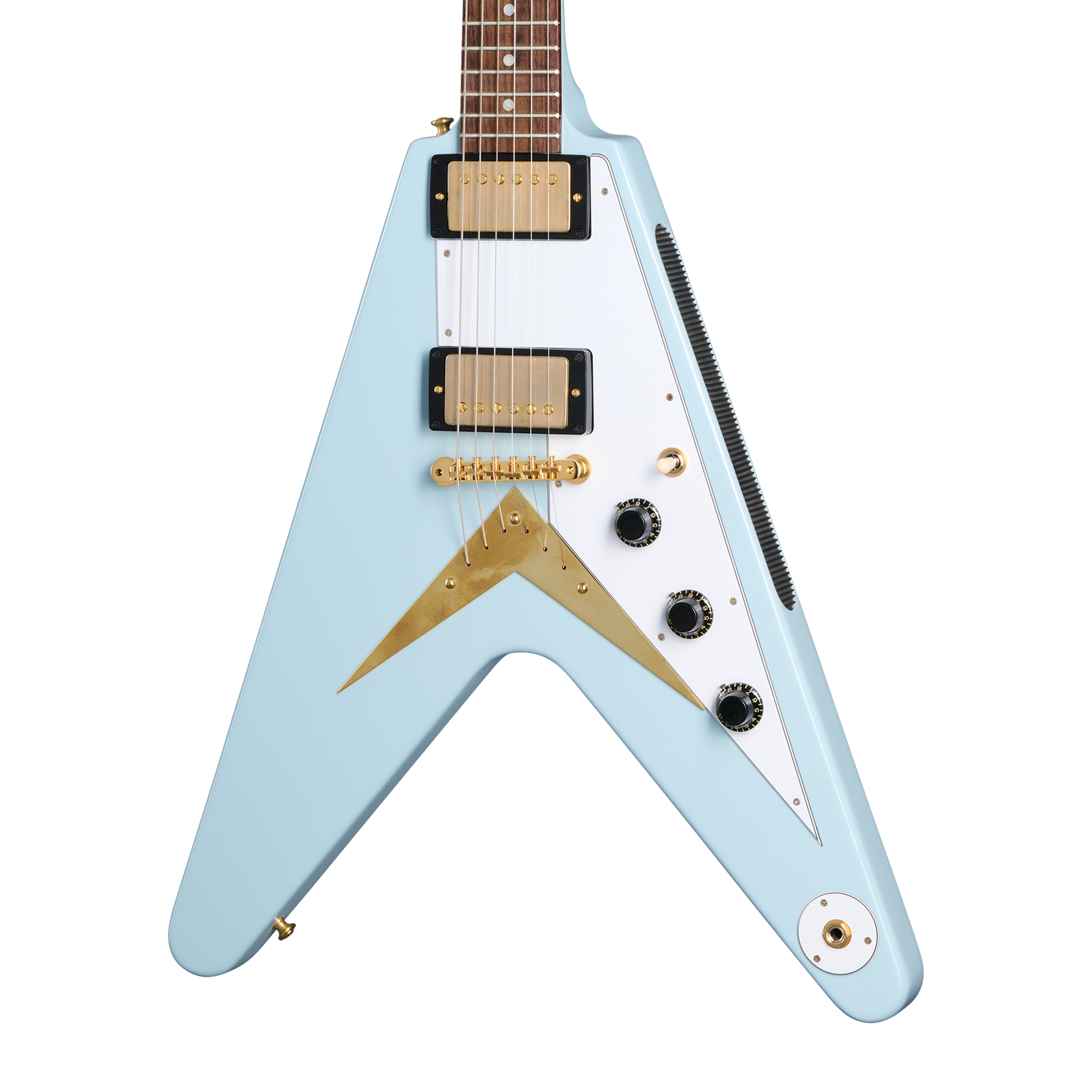 Gibson Custom 1958 Korina Flying V Reissue, Frost Blue VOS