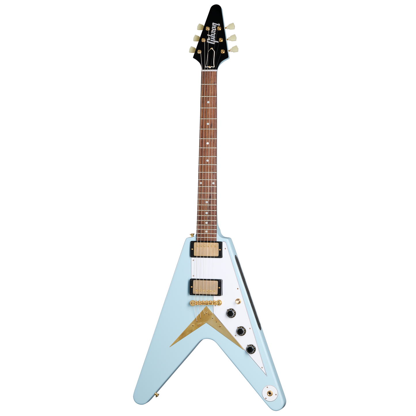 Gibson Custom 1958 Korina Flying V Reissue, Frost Blue VOS