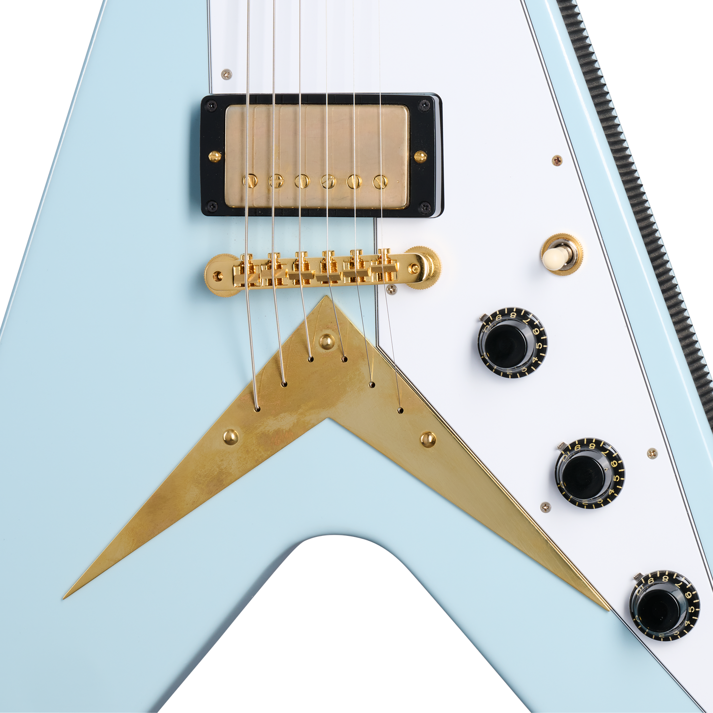 Gibson Custom 1958 Korina Flying V Reissue, Frost Blue VOS