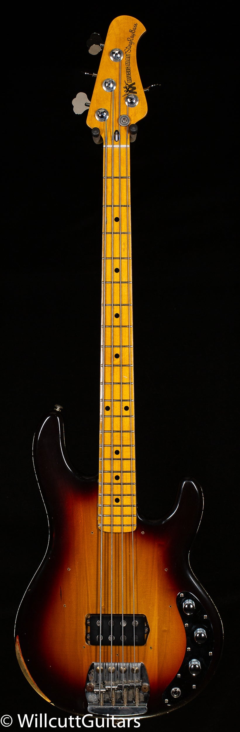 Ernie Ball Music Man Cliff Williams StingRay Bass Back in Burst Bass Guitar