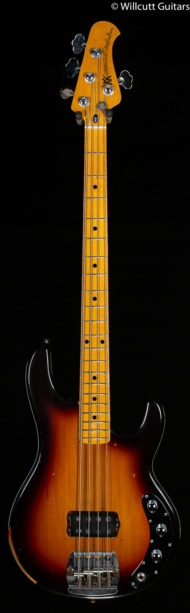 Ernie Ball Music Man Cliff Williams StingRay Bass Back in Burst Bass Guitar