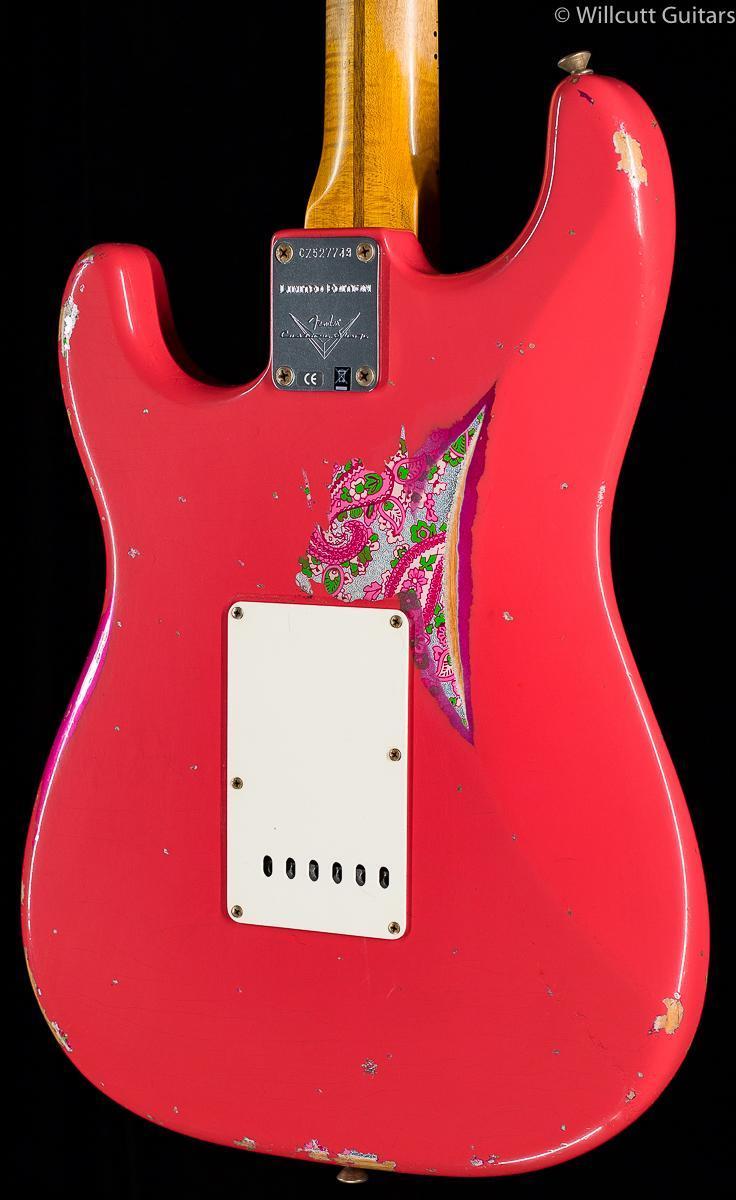 Fender Custom Shop 1957 Strat Heavy Relic Fiesta Red over Pink Paisley