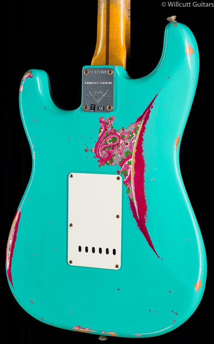 Fender Custom Shop 1957 Strat Heavy Relic Seafoam Green over Pink Paisley