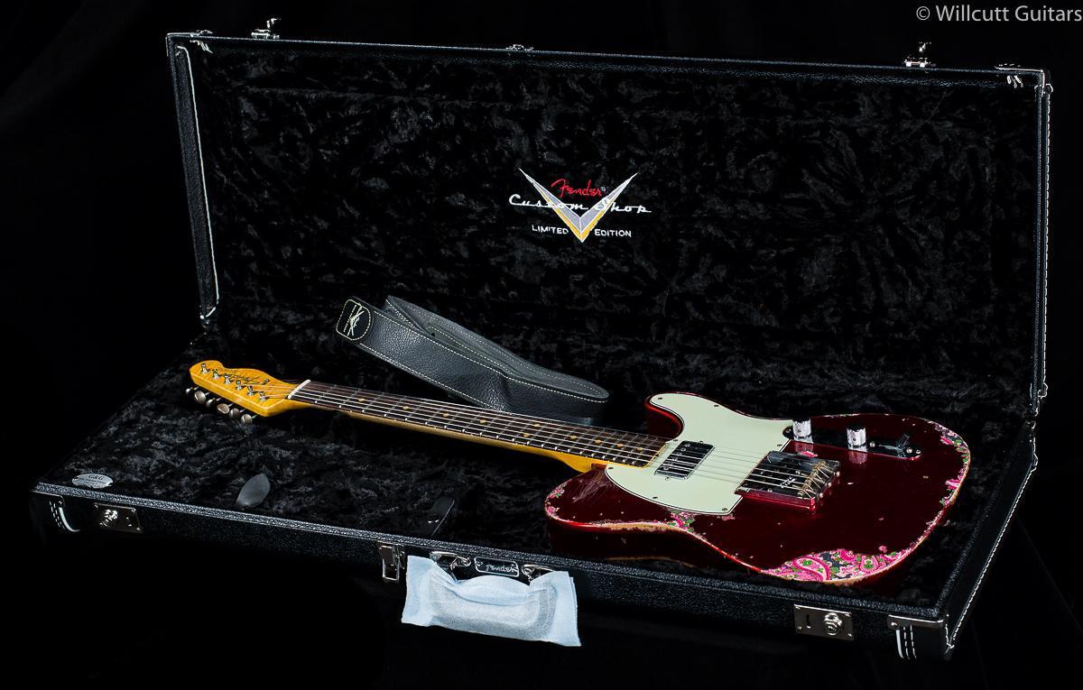 Fender Custom Shop Ltd '60s HS Tele Heavy Relic Candy Apple Red over Pink Paisley (705)