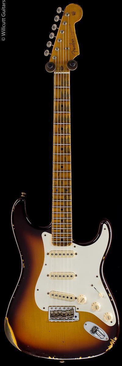 Fender Custom Shop 2019 '59 Stratocaster Heavy Relic Faded Chocolate 3-Color Sunburst