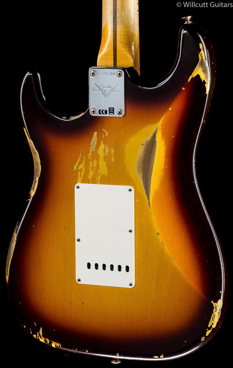 Fender Custom Shop 2019 '59 Stratocaster Heavy Relic Faded Chocolate 3-Color Sunburst