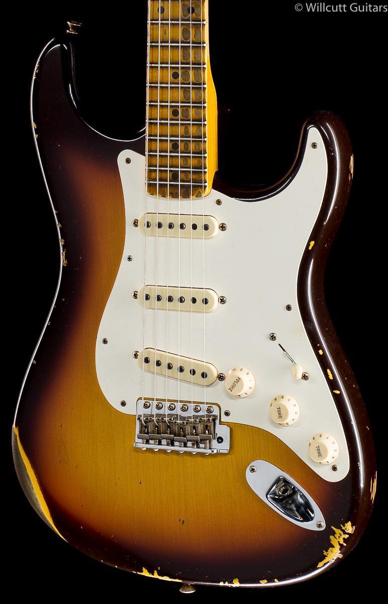 Fender Custom Shop 2019 '59 Stratocaster Heavy Relic Faded Chocolate 3-Color Sunburst