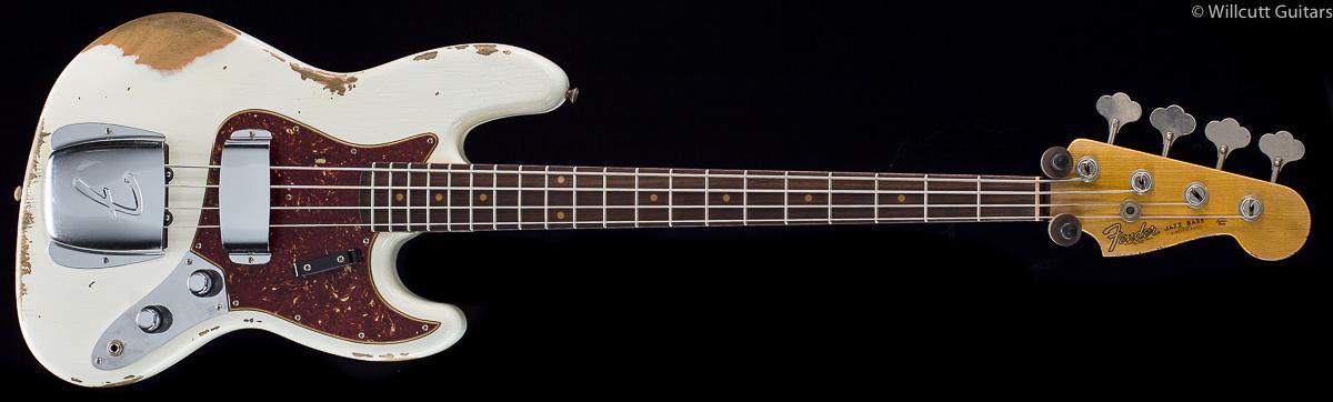 Fender Custom Shop 1961 Jazz Bass Heavy Relic Aged Olympic White