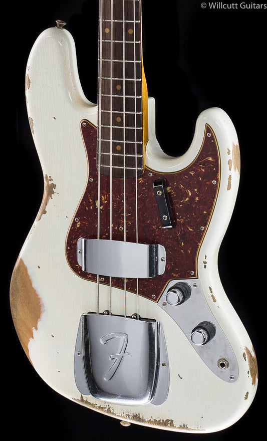 Fender Custom Shop 1961 Jazz Bass Heavy Relic Aged Olympic White