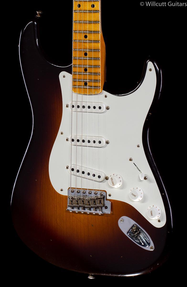 Fender Custom Shop 2019 Limited Edition 1955 Strat Journeyman Relic Wide Fade Chocolate 2-Tone Sunburst