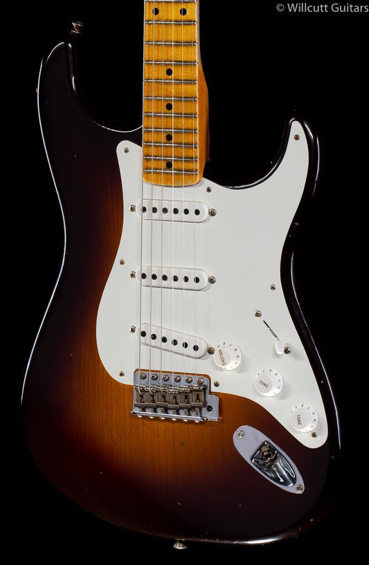 Fender Custom Shop 2019 Limited Edition 1955 Strat Journeyman Relic Wide Fade Chocolate 2-Tone Sunburst