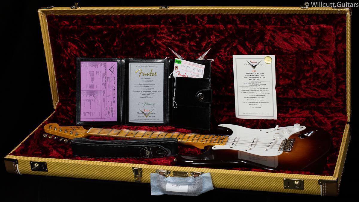 Fender Custom Shop 2019 Limited Edition 1955 Strat Journeyman Relic Wide Fade Chocolate 2-Tone Sunburst