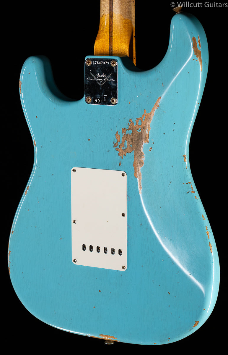 Fender Custom Shop LTD' 59 Stratocaster Heavy Relic Aged Daphne Blue