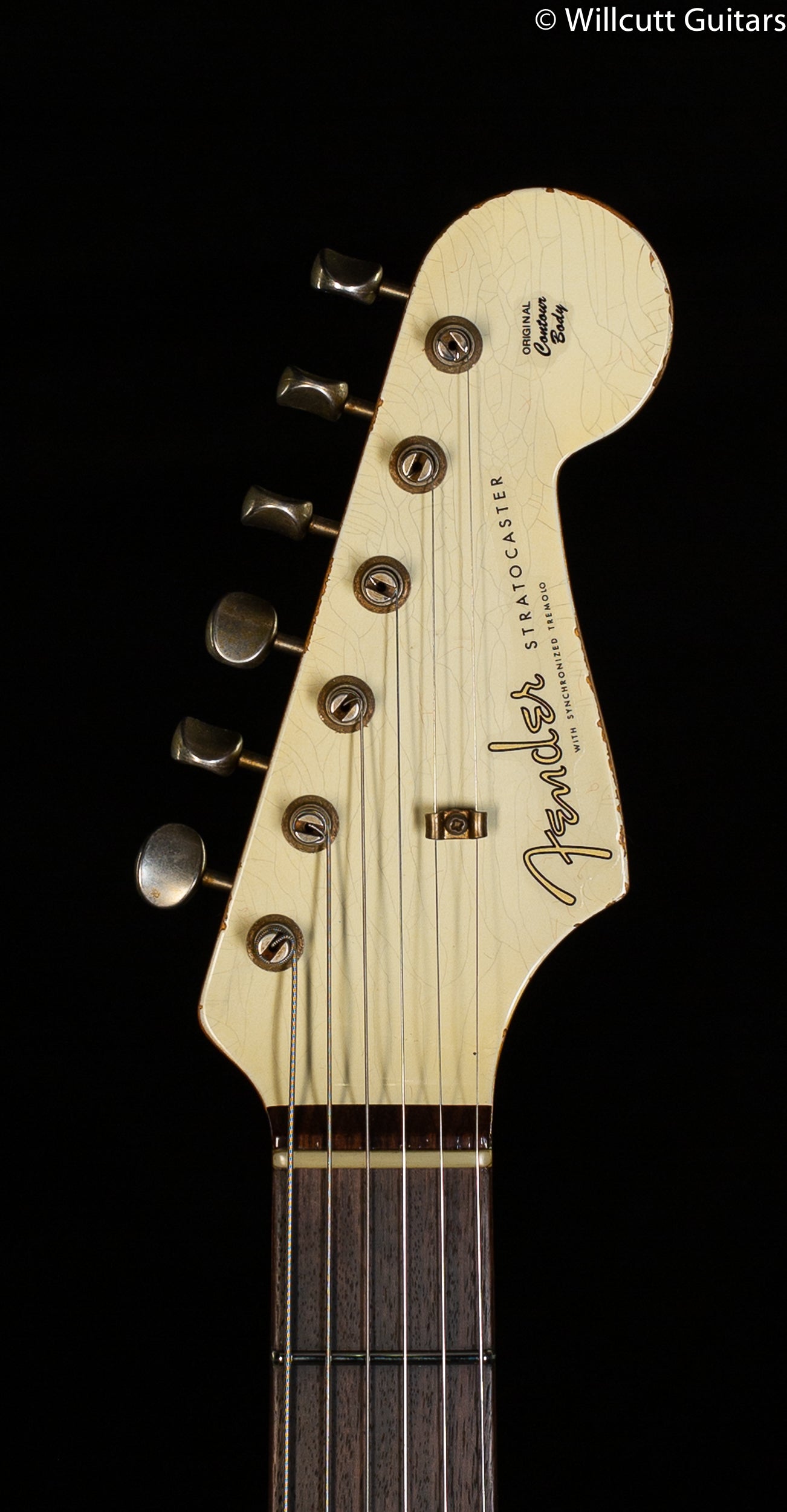 Fender Custom Shop LTD Dual-Mag II Strat Heavy Relic Aged Olympic White over 3-Tone Burst