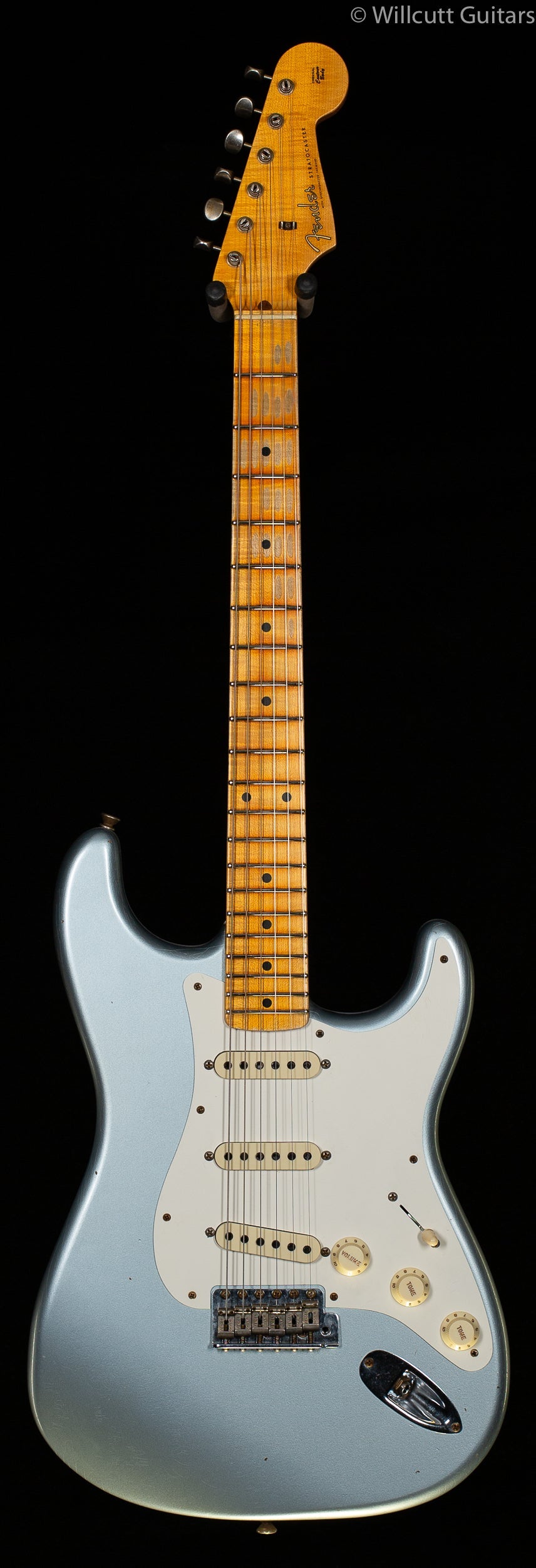 Fender Custom Shop '50s Dual Mag II Strat Journeyman Relic Faded Aged Ice Blue Metallic (360)