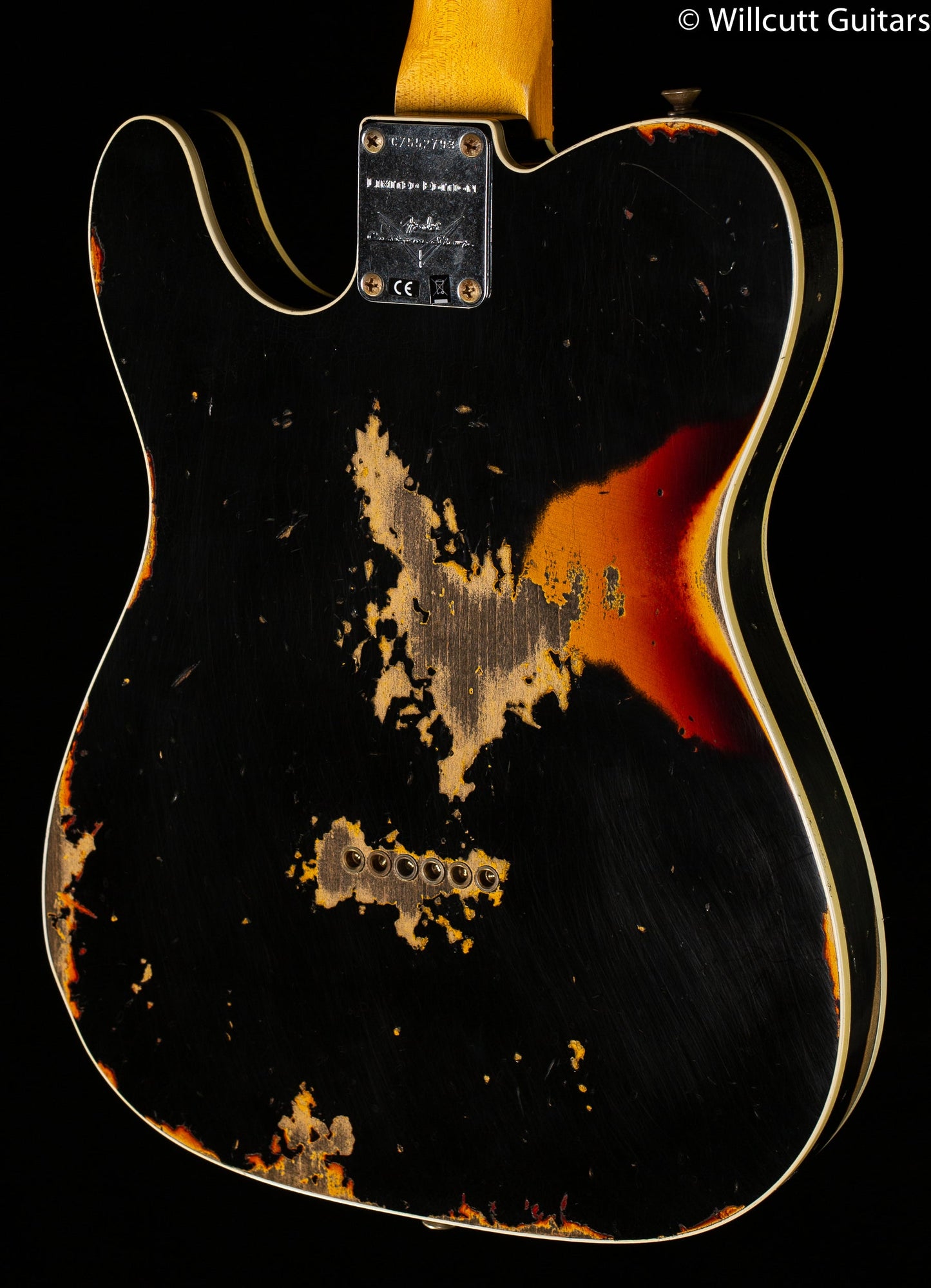 Fender Custom Shop LTD CuNiFe Telecaster Custom Heavy Relic Aged Black Over 3-Tone Sunburst