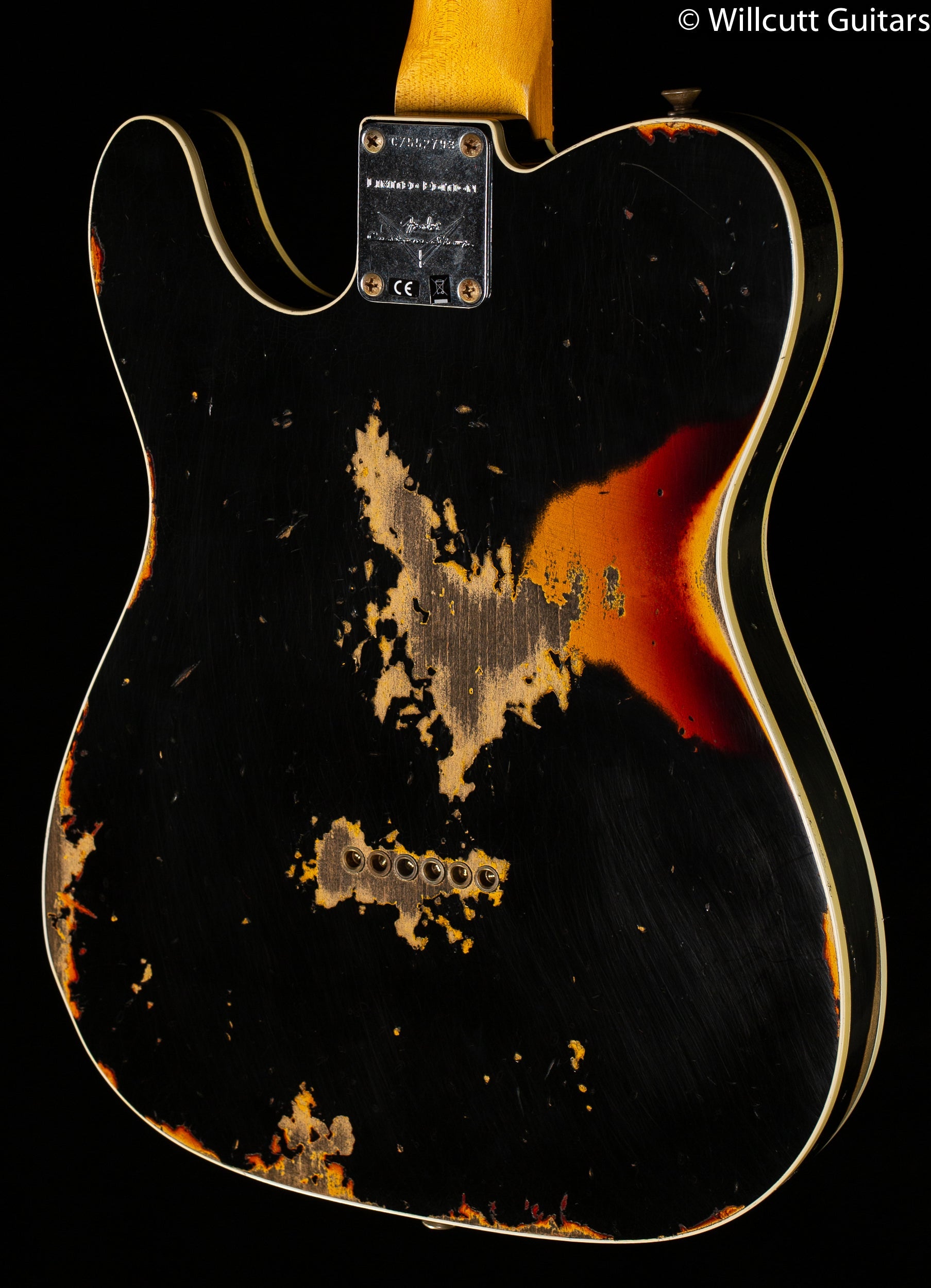 Fender Custom Shop LTD CuNiFe Telecaster Custom Heavy Relic Aged Black Over 3-Tone Sunburst