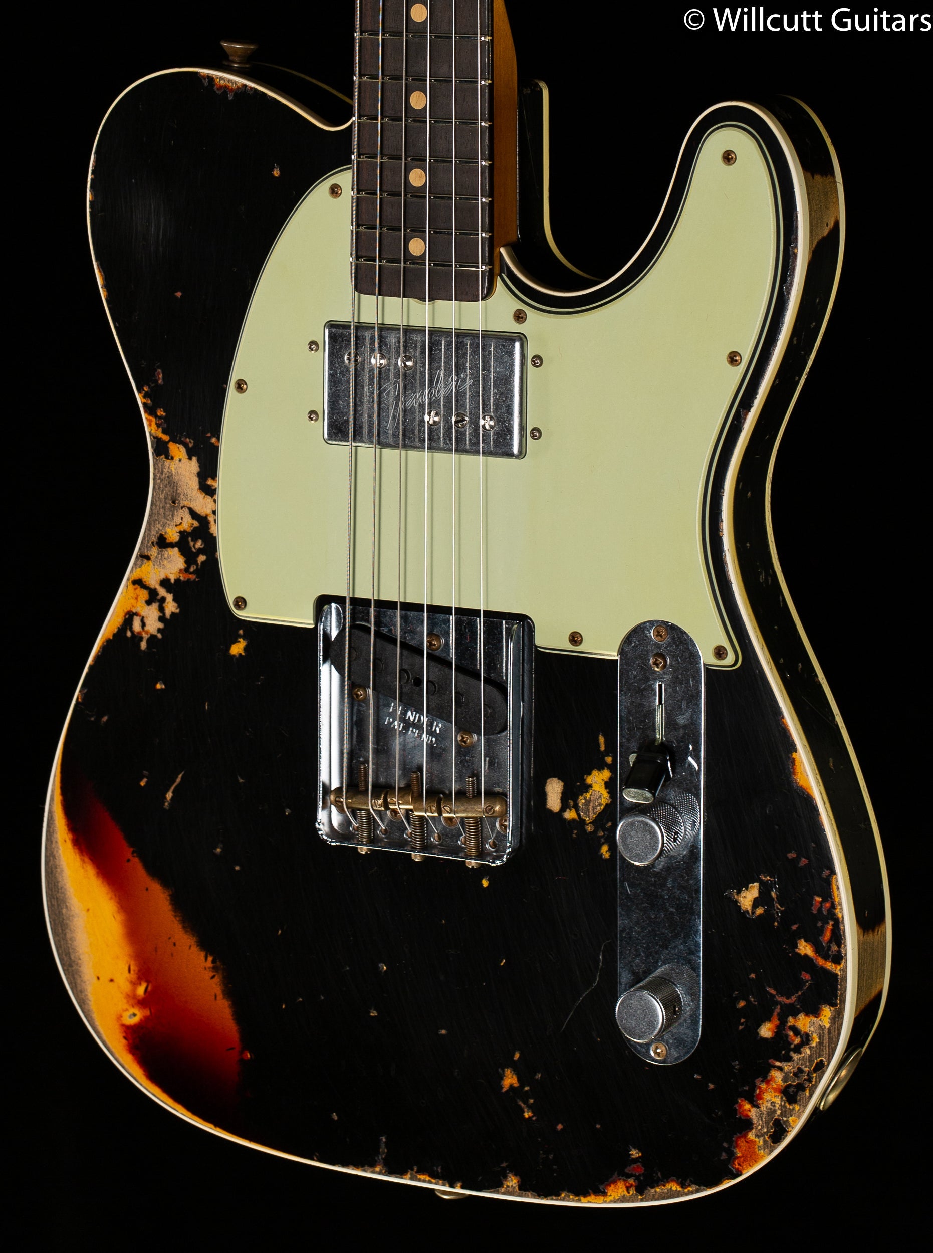 Fender Custom Shop LTD CuNiFe Telecaster Custom Heavy Relic Aged Black Over 3-Tone Sunburst