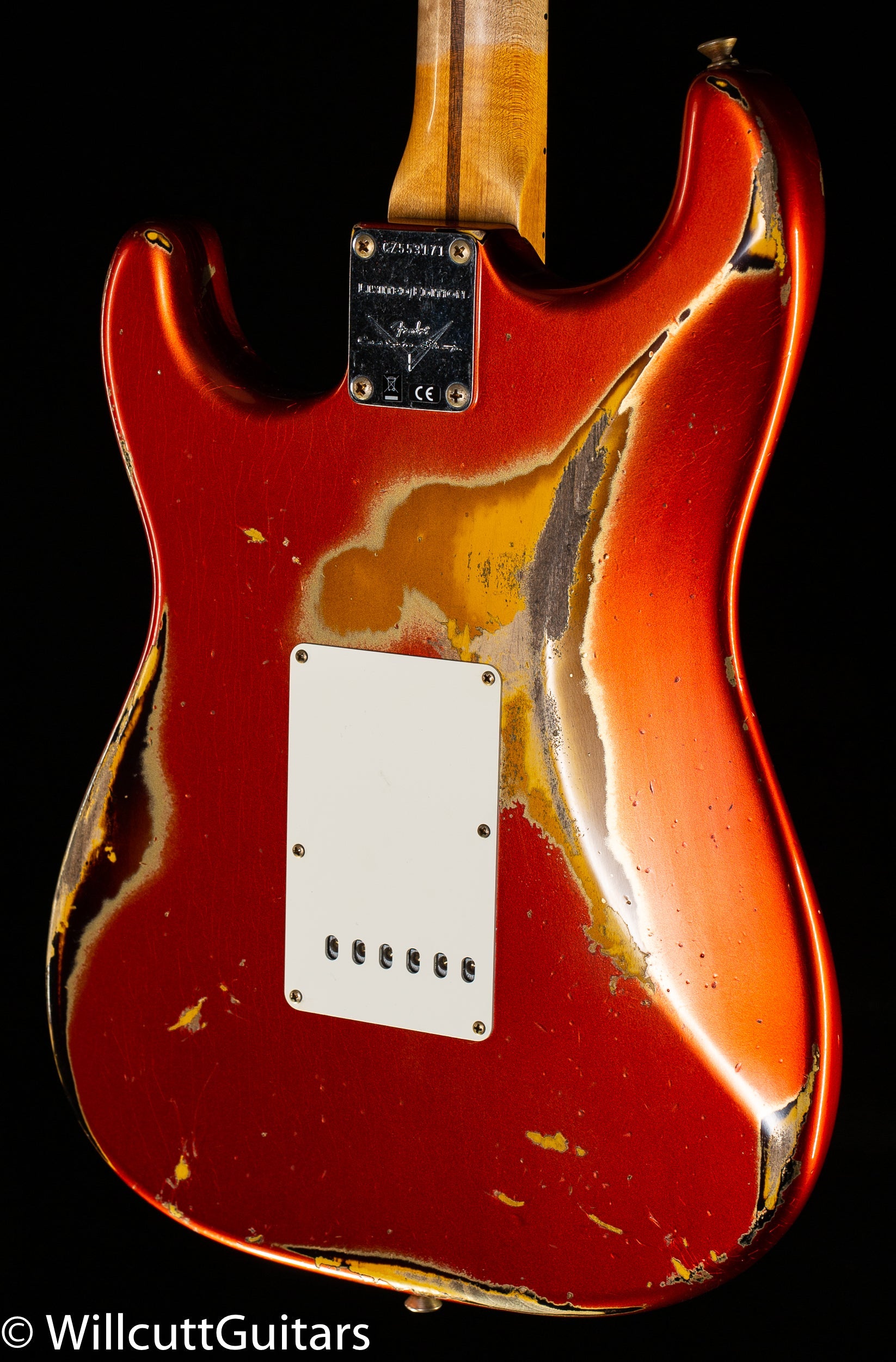 Fender Custom Shop Limited Edition 1956 Strat Heavy Relic Super Faded Aged Candy Apple Red over 2-Tone Sunburst