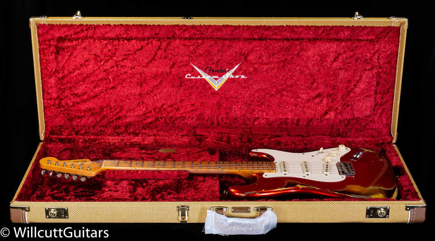 Fender Custom Shop Limited Edition 1956 Strat Heavy Relic Super Faded Aged Candy Apple Red over 2-Tone Sunburst