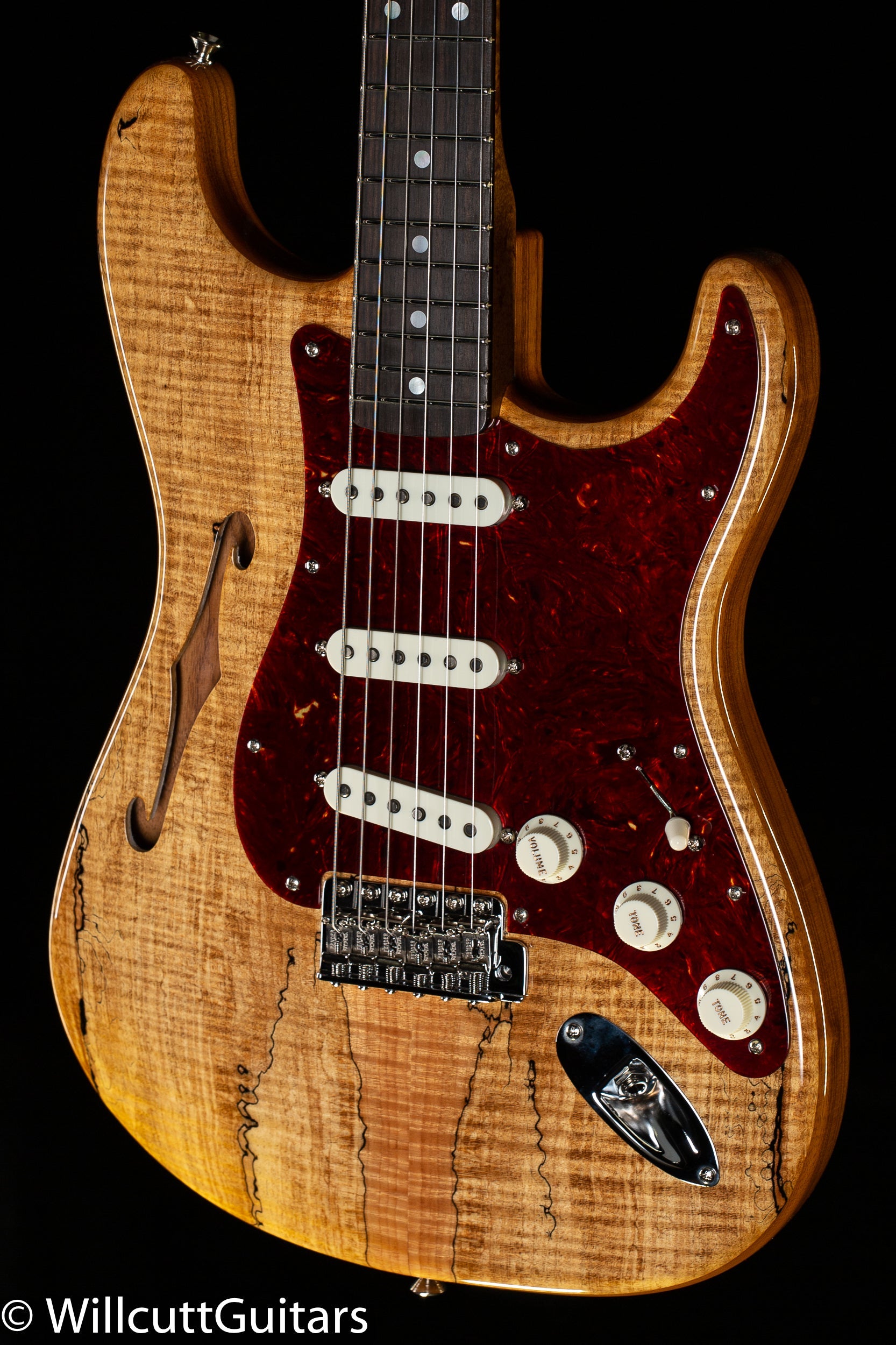 Fender Custom Shop Artisan Thinline Stratocaster Spalted Maple Roasted Ash Aged Nautral