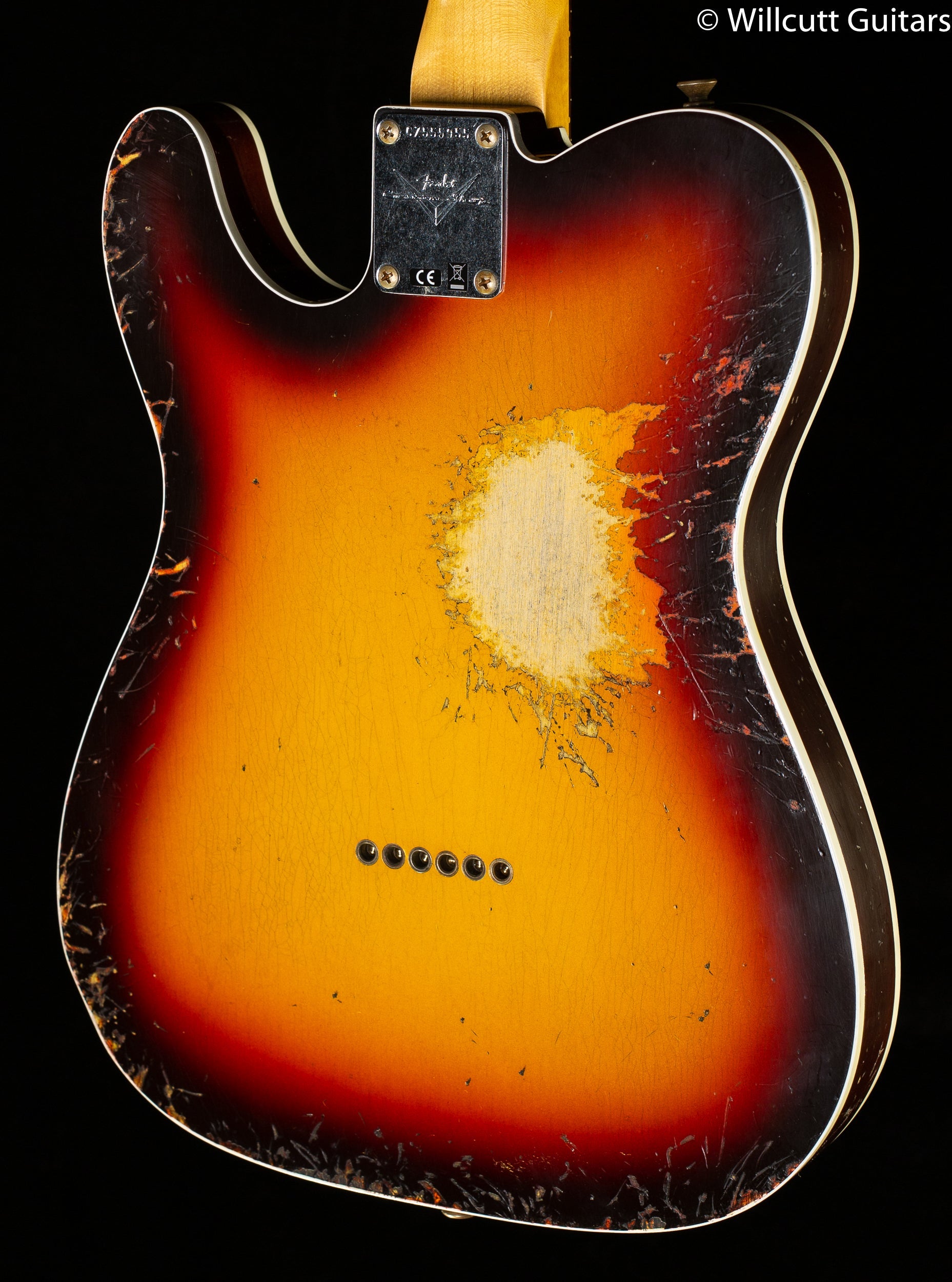 Fender Custom Shop 1960 Telecaster Custom Heavy Relic Aged Chocolate 3-Color Sunburst