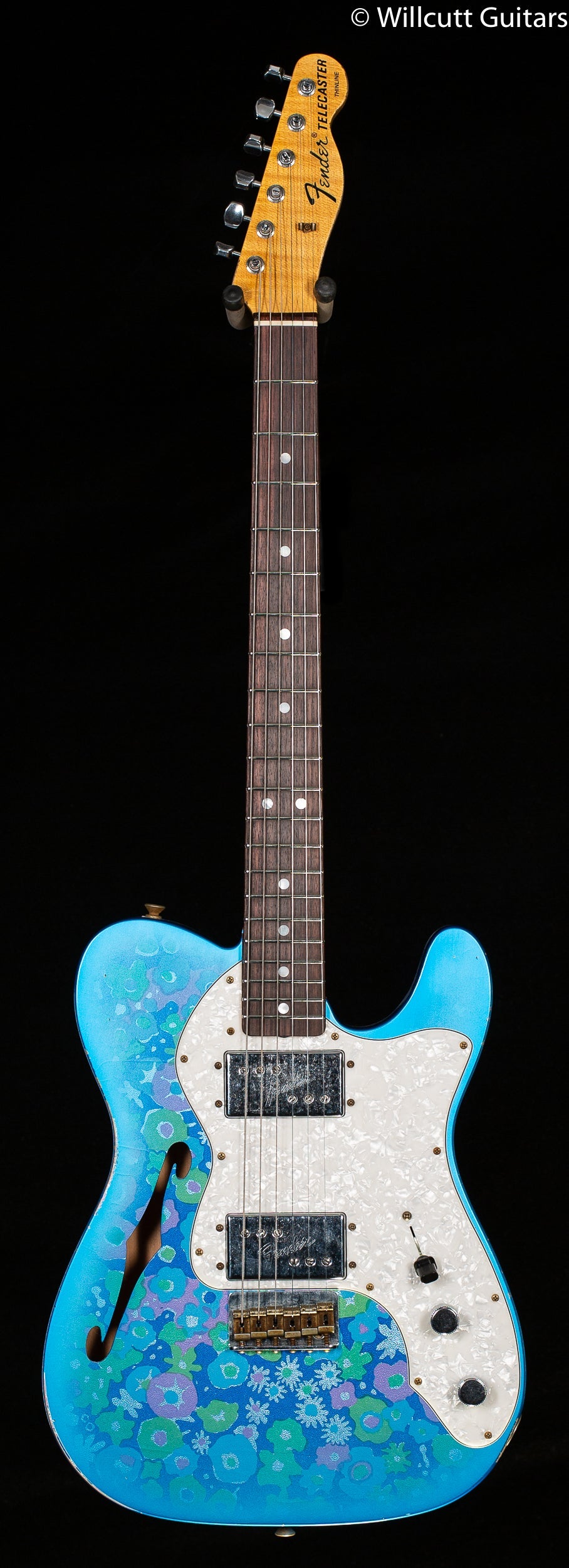 Fender Custom Shop Limited Edition 1972 Thinline Telecaster Relic Aged Blue Flower