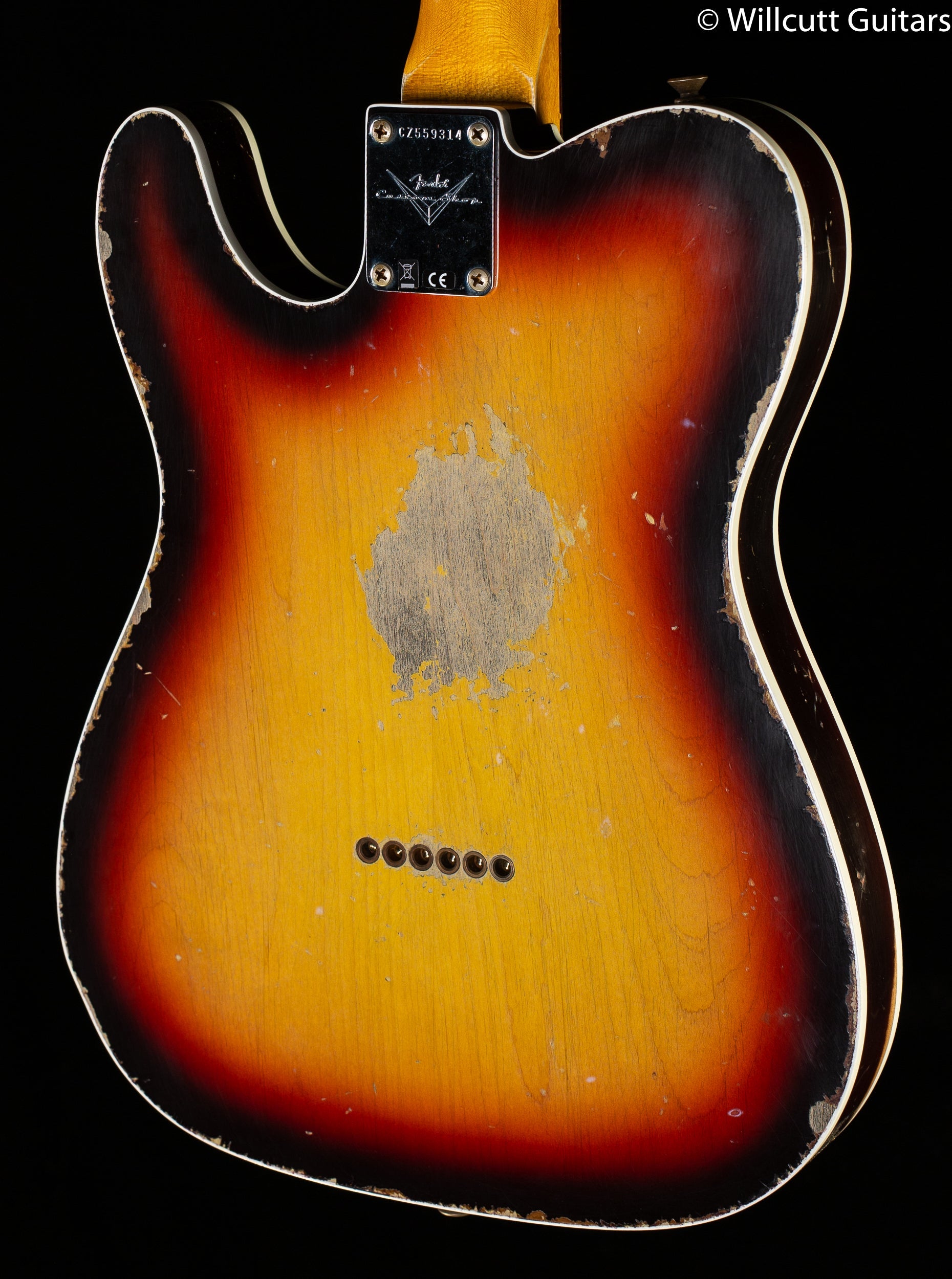 Fender Custom Shop 1960 Telecaster Custom Heavy Relic Chocolate 3-Color Sunburst (314)