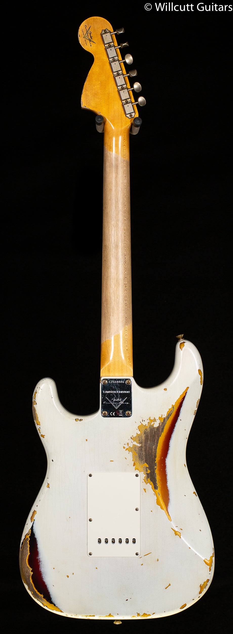Fender Custom Shop Limited Edition 1967 Stratocaster Heavy Relic Aged Olympic White/ 3-Color Sunburst (006)