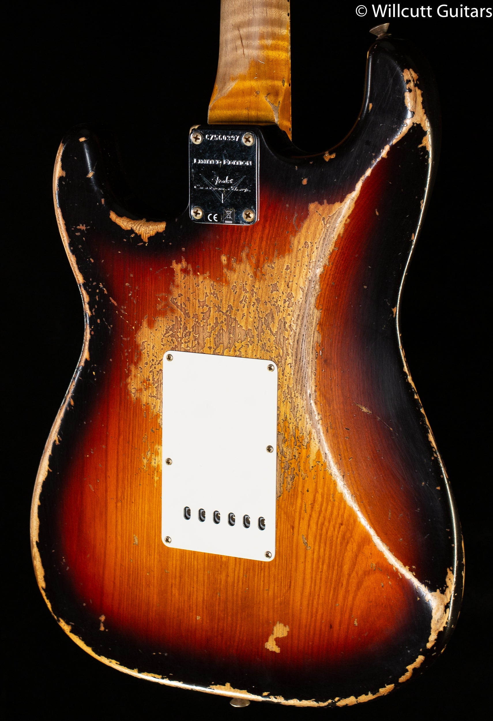 Fender Custom Shop Limited Edition Red Hot Strat Super Heavy Relic Faded Aged Chocolate 3-Color Sunburst (397)