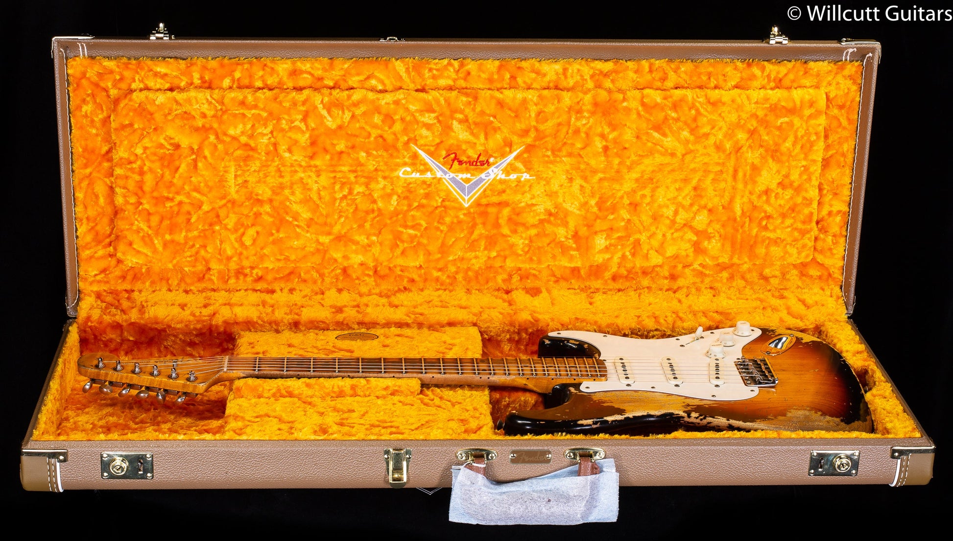 Fender Custom Shop Limited Edition Red Hot Strat Super Heavy Relic Faded Aged Chocolate 3-Color Sunburst (397)