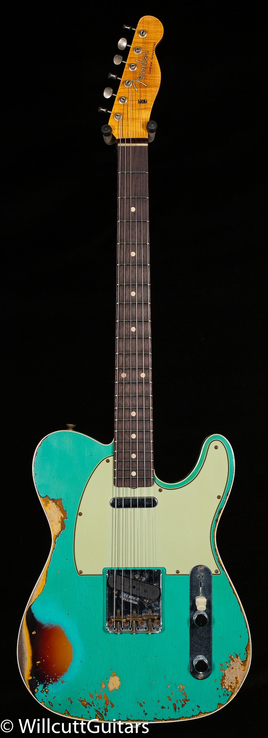 Fender Custom Shop Ltd  '60 Tele Custom Heavy Relic Aged Seafoam Green/3-color Sunburst